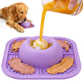 PetsHome slow-feeder dog bowl with ball for calmer meals