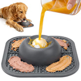 PetsHome slow feeder bowl with lick mat promotes mindful eating for dogs and cats.