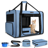 Petskd cat carrier with blue litter box for safe travel