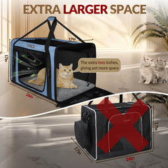 Petskd soft sided carrier with ample ventilation for comfort