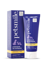 Petsmile Pro toothpaste tube front view showing easy no-brush dental care option.