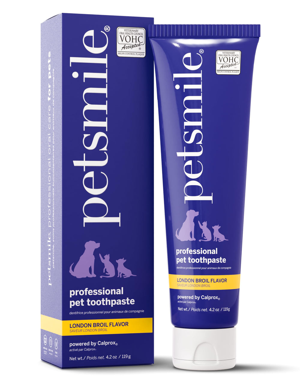 Petsmile professional toothpaste tube for cats and dogs supporting daily dental care.