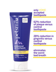 Petsmile VOHC accepted paste tube supports plaque control and fresher breath.