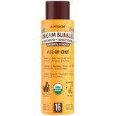 Petsmont Dream Bubbles 2-in-1 shampoo bottle promotes gentle cleansing and detangling.