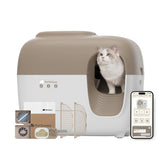 PetSnowy self-cleaning litter box with TiO2 odor control for a fresher home.
