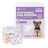 Pet Soft female dog diapers with a wetness indicator signaling when to change.