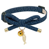 PetSoKoo bowtie collar with bell for stylish, visible cats