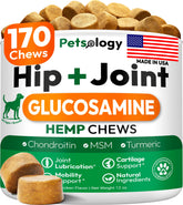 Petsology hemp hip and joint chews bottle