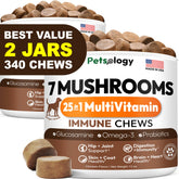 Petsology turkey tail dogs chews packaging highlights immune support and trust.