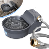 PETSOLON automatic water dispenser with anti-tip bracket for secure outdoor use