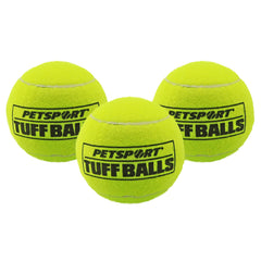 PetSport Giant Tuff Ball in yard for safe heavy duty fetch and play