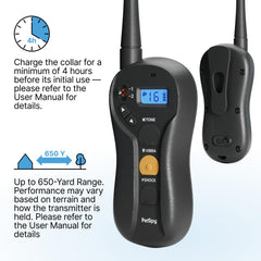 PetSpy collar interface highlighting 16-level vibration control