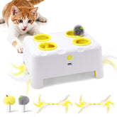 PETSWEET Cheese Box hole-design for indoor enrichment and interactive play.
