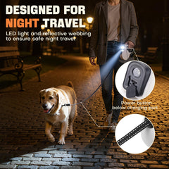 PETSWEET leash with reflective tape for enhanced night visibility