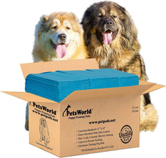 PetsWorld enormous 37x54 inch pee pad provides maximum floor coverage for giant dogs