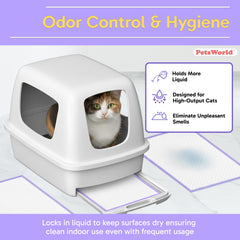 PetsWorld moisture‑lock core detail illustrating liquid containment.