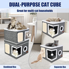 PETTDATE cat house round window toy ball encourages playful interaction