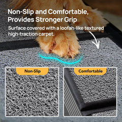 PetThem ramp's sturdy aluminum construction supports up to 250 pounds
