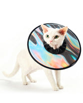 PetThem Soft Cat Cone Collar with astral design provides full coverage for post-surgery care