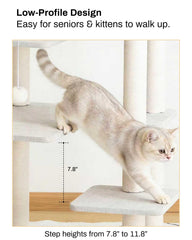 Pettiful cat tree tower wide platforms suit larger cats comfortably