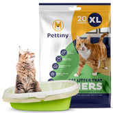 Pettiny 20 XL liner with drawstrings for quick, clean disposal.