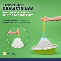 Pettiny heavy-duty bag handles rough litter and daily changes.