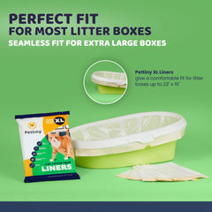 Pettiny leakproof odor-control liner keeps the litter area fresh.