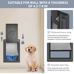 Wall-mount design blends with modern decor while keeping pets comfortable