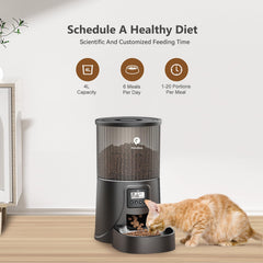 PETULTRA cat feeder with dual power supply keeps meals on schedule.