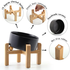Petygooing tilted 15 degree bowl eases eating for short-nosed pets.