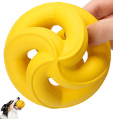 PetZee interactive dog toy ball in lemon color promotes engaging play and safe chewing