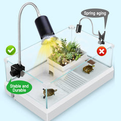 PewinGo basking lamp illuminates terrarium for reptiles