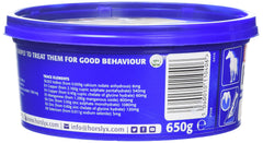 PFIFF Horslyx Minis 650g original flavour serving shot suggests easy use