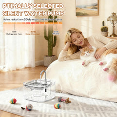 PGID cat water fountain five-filtration system reduces odors and impurities