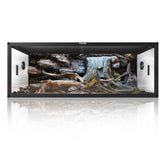 Phailozoo 85-gallon enclosure with front-opening tempered glass door for easy cleaning.