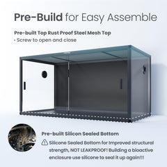 Phailozoo front-opening access facilitates feeding and cleaning with minimal disruption