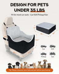 PHCOHIDO dog car seat booster bottom strap attachment for easy, secure installation