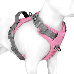 PHOEPET No Pull Harness with soft padding and rear handle for easy control.
