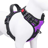 PHOEPET nopull harness front clip in purple XS for easy wear