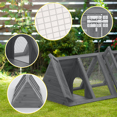Phonjoroo outdoor chicken coop 2-door design for easy feeding and cleaning