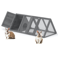 Phonjoroo rabbit hutch triangular-roof for weather protection and ventilation