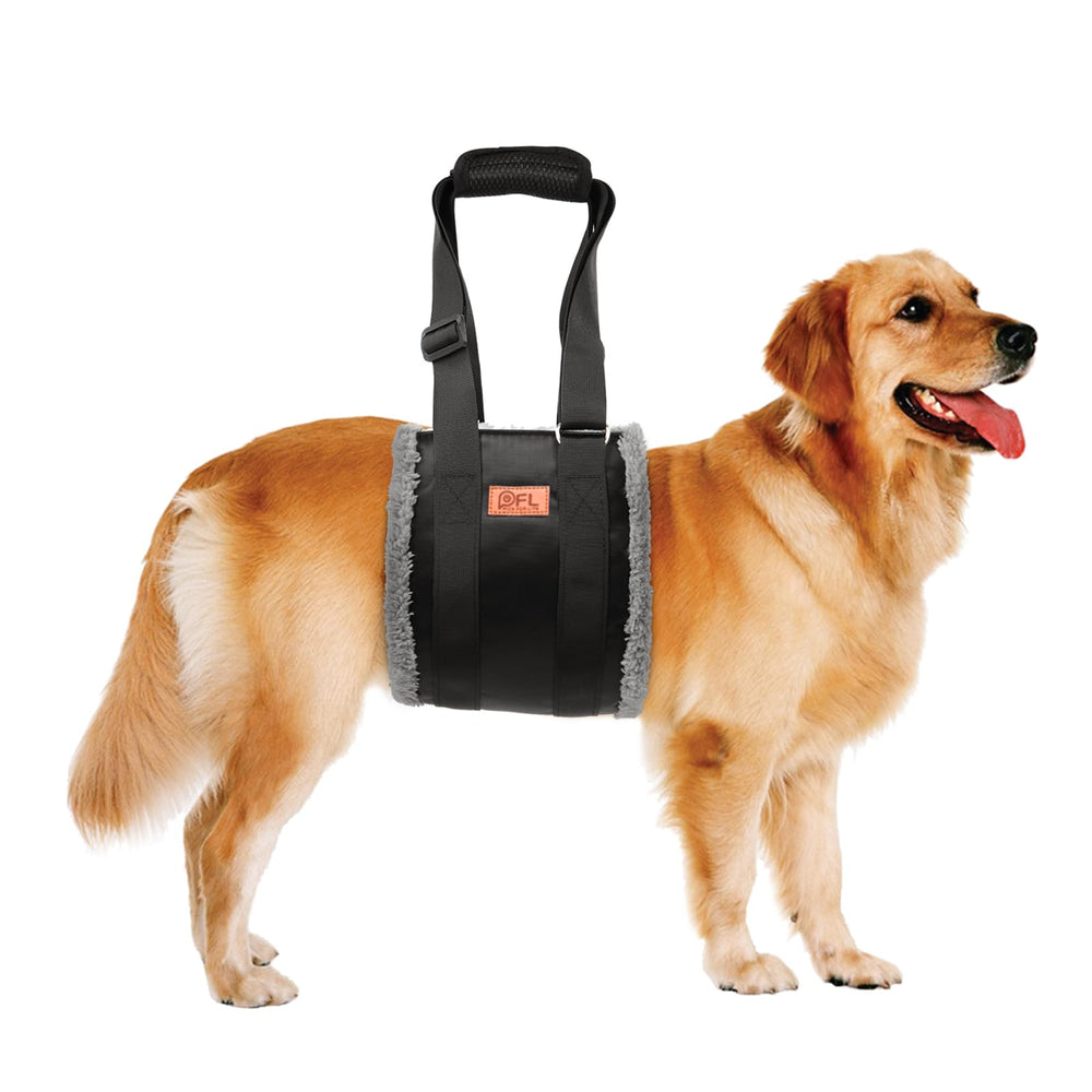 PICK FOR LIFE adjustable dog lift harness rear view showing hind leg support for large dogs
