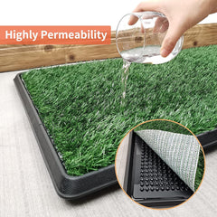 PICK FOR LIFE artificial grass mat with fast drainage.