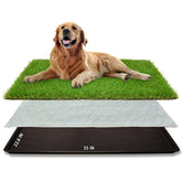 PICK FOR LIFE dog grass patch top view highlights large training area and easy cleaning.