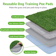 PICK FOR LIFE potty mat being rinsed for easy cleaning.