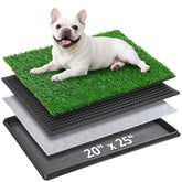 PICK FOR LIFE portable dog grass pad with tray for easy indoor potty.