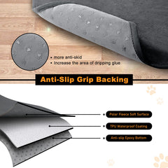 PICK FOR LIFE pad with non-slip backing anchors on hardwood floors.