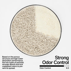Pidan Cassava Cat Litter ultra-absorbent texture indicating fast drying.