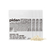 Pidan Mix cat litter packaging highlights tofu-bentonite-starch blend for balanced absorption