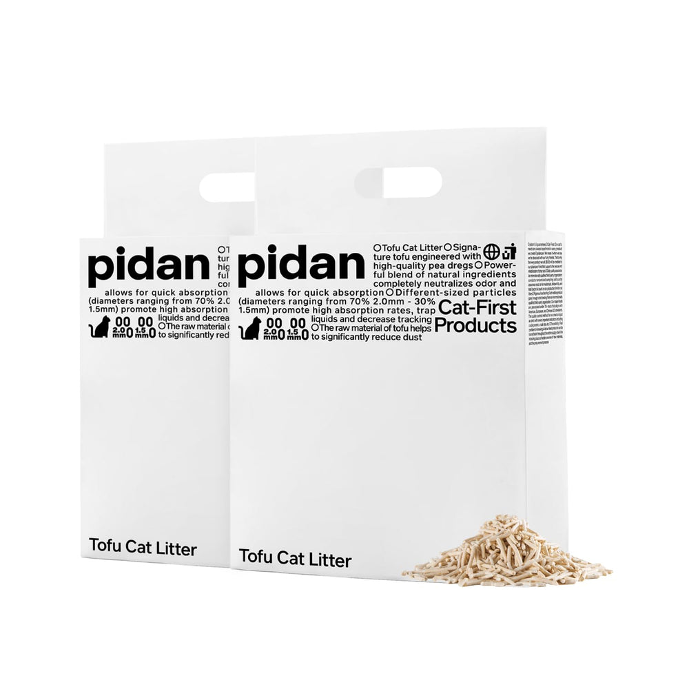 pidan Tofu Cat Litter clumping action showing quick solid clumps